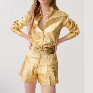 Gold Lanhtropy Women's Shorts sz M NWT